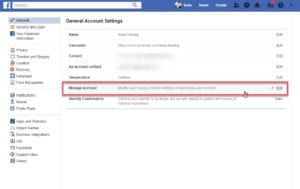 manage account