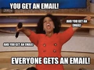 too many emails