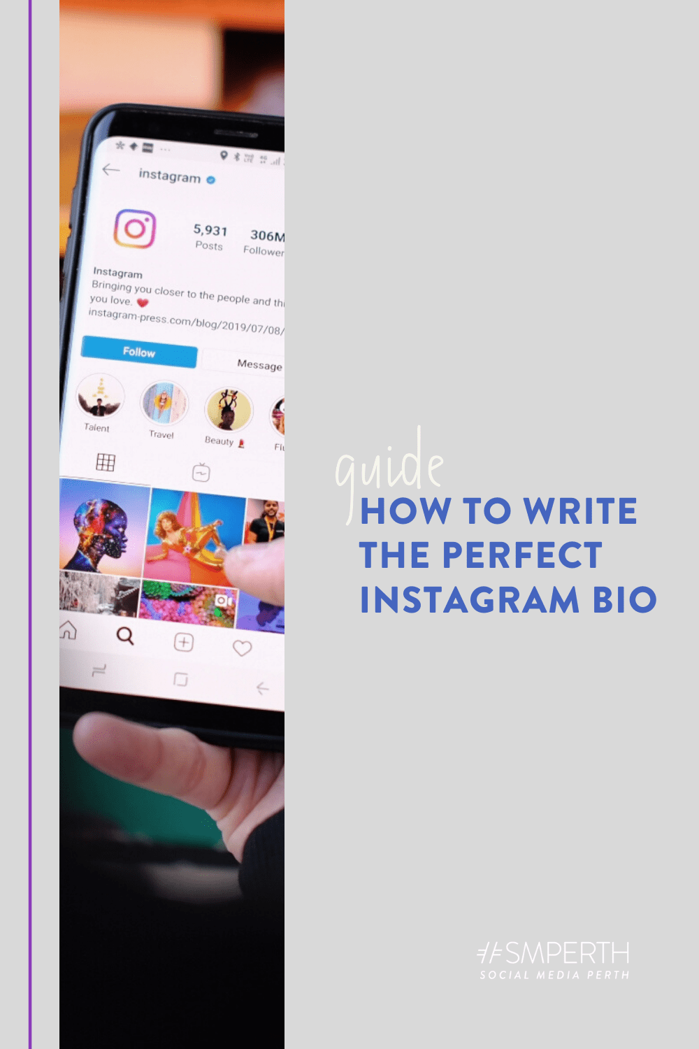 how to write ig bio