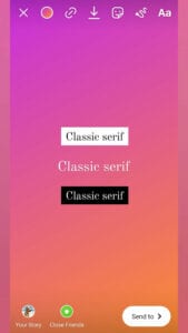 Instagram classic serif font