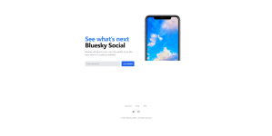 Bluesky waitlist page